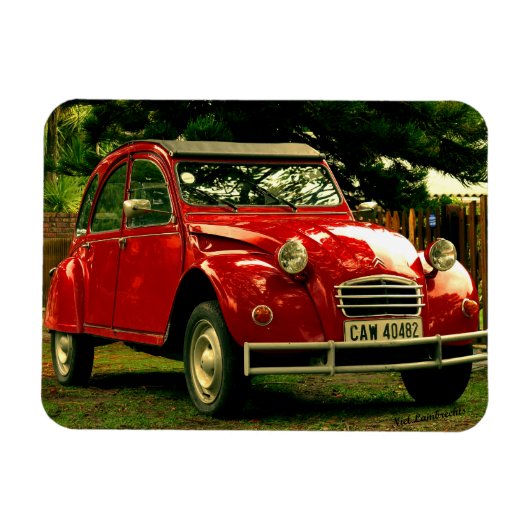 レッドシトロエン2CV マグネット (横)
