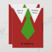 レッドシャツホリデーパーティー招待状 招待状 (正面/裏面)