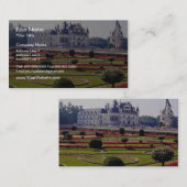 レッドシャトードチェノンソー，フランスの花 名刺 (正面/裏面)