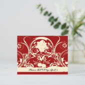 レッドシャビーシックRSVP インビテーションポストカード (スタンド正面)