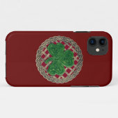 レッドシャムロックとケルト結び目模様iPhone 5Gケース Case-Mate iPhoneケース (裏面(横))