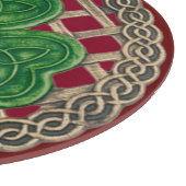 レッドシャムロックオンケルト結び目模様カッティングボード カッティングボード (角)