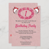 レッドシャーク&バラリース1st誕生日 招待状 (正面/裏面)