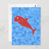 レッドシャーク。 ポストカード (正面/裏面)