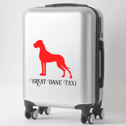 レッドショースタンディンググレートDANEシルエットビニールスティ シール (スーツケース)