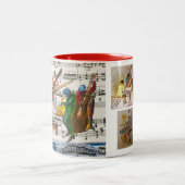 レッドシリーズ、5つのイメージジャズコーヒーマグ ツートーンマグカップ (中央)