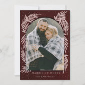 レッドシルバーアーメリーチボタニカルホリデーカード シーズンカード (正面)