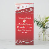 レッドシルバーグスノーフレーク結婚のメニューカード メニュー (スタンド正面)