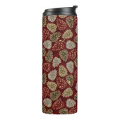 レッドシルバーグリーンホリデーウィンターどんぐり タンブラー (回転左)