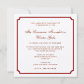 レッドシルバースクエア企業のフレームフォーマル 招待状 (正面)