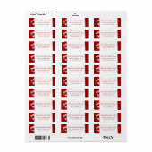 レッドシルバースターオブデイヴィッド差出人住所 ラベル (フルシート)