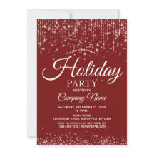 レッドシルバーストリングライツホリデー企業のパーティー