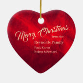 レッドシルバースノーフレークコロラドファミリー セラミックオーナメント (裏面)