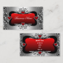 レッドシルバーダイヤモンドイメージハート エレガント