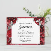 レッドシルバーバタフライエレガントバラキンセアニェラ 招待状 (スタンド正面)