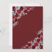 レッドシルバーバタフライプリンセスキンセアニェラ 招待状 (裏面)