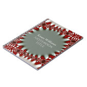 レッドシルバー抽象芸術ろうけつ染め手帳 ノートブック (左側)