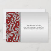 レッドシルバー旋回婚約記念カスタム 招待状 (裏面)