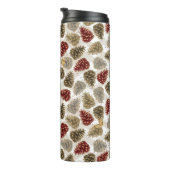 レッドシルバー金ゴールドホリデーウィンターどんぐり タンブラー (回転右)