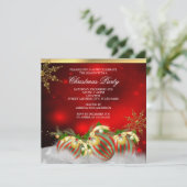 レッドシルバー金ゴールドホリーボーブルクリスマスパーティー3 招待状 (スタンド正面)