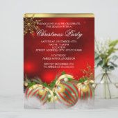 レッドシルバー金ゴールドホリーボーブルクリスマスパーティー3 招待状 (スタンド正面)