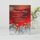 レッドシルバー金ゴールドホリーボーブルクリスマスパーティーnew3 招待状 (スタンド正面)