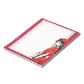 レッドシンプルアニメかわいいボホメモ帳 ノートパッド (回転)