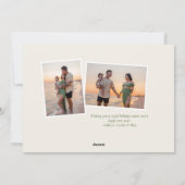 レッドシンプルセリフハッピーホリデー シーズンカード (裏面)