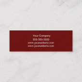 レッドシンプルミニマリスト教育コンサルタント スキニー名刺 (裏面)