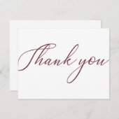 レッドシンプルモダンビジネスパッケージサンキューカード サンキューカード (正面/裏面)