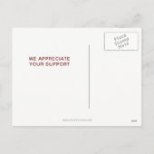 レッドシンプル弁護士クリスマス シーズンポストカード (裏面)