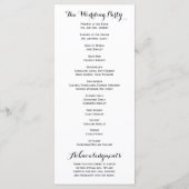 レッドシンプル結婚式 プログラム (裏面)