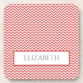 レッドシンプル飲料用コースター コースター (正面)