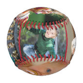 レッドシンプル6フォトコラージュ 野球ボール (裏面)