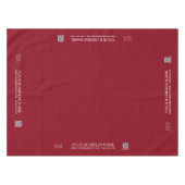 レッドシンプル&ホワイト会社ロゴクラフトフェア テーブルクロス (正面(横))