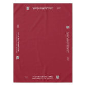 レッドシンプル&ホワイト会社ロゴクラフトフェア テーブルクロス (正面)