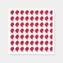 レッドシークレットサンタクロース父クリスマスハット スタンダードカクテルナプキン