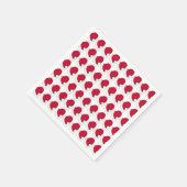 レッドシークレットサンタクロース父クリスマスハット スタンダードカクテルナプキン (角)