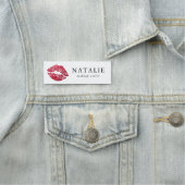 レッドシークンズグリッターリップメイクアップアーティスト 名札 (インサイチュ)