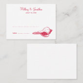 レッドシーシェルビーチ結婚テーマの護衛座席表 プレイスカード (正面/裏面)