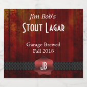 レッドシールモノグラムのカスタムビールラベル ビールラベル (シングルラベル)