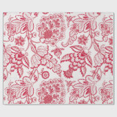 レッドジャコビーンプリント ラッピングペーパー (フラット)
