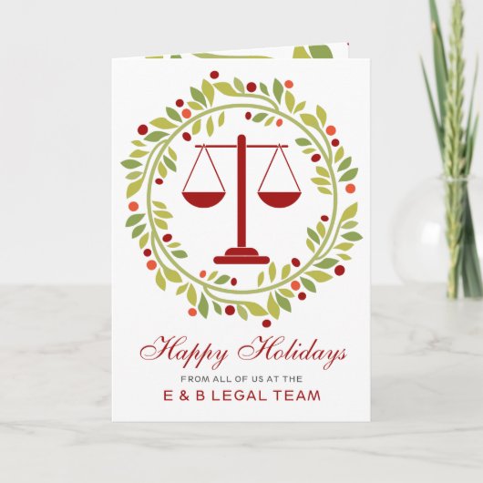 レッドジャスティススケール ヒイラギのリース 弁護士 クリスマス (正面)