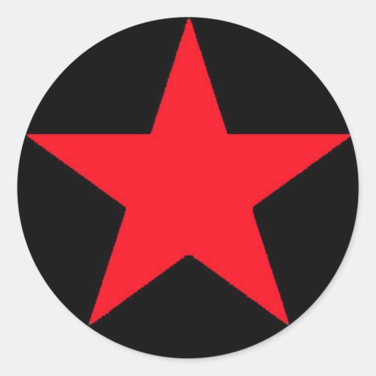 レッドジャマー星ステッカー ラウンドシール (正面)