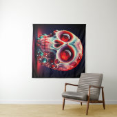 レッドジュエリドゲーデスカル タペストリー (インサイチュ(横))