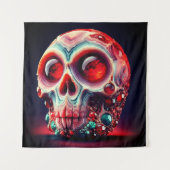 レッドジュエリドゲーデスカル タペストリー (正面)