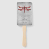 レッドジュエリードトンフライ結婚式の引き出物 ハンドファン (裏面)