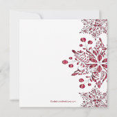 レッドジュファンシーエルスノーフレークズホリデーパーティ 招待状 (裏面)