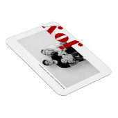 レッドジョイはっきりしたタイポグラフィモダン写真クリスマス マグネット (右側)