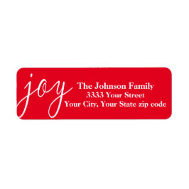 レッドジョイクリスマス差出人住所ラベル ラベル